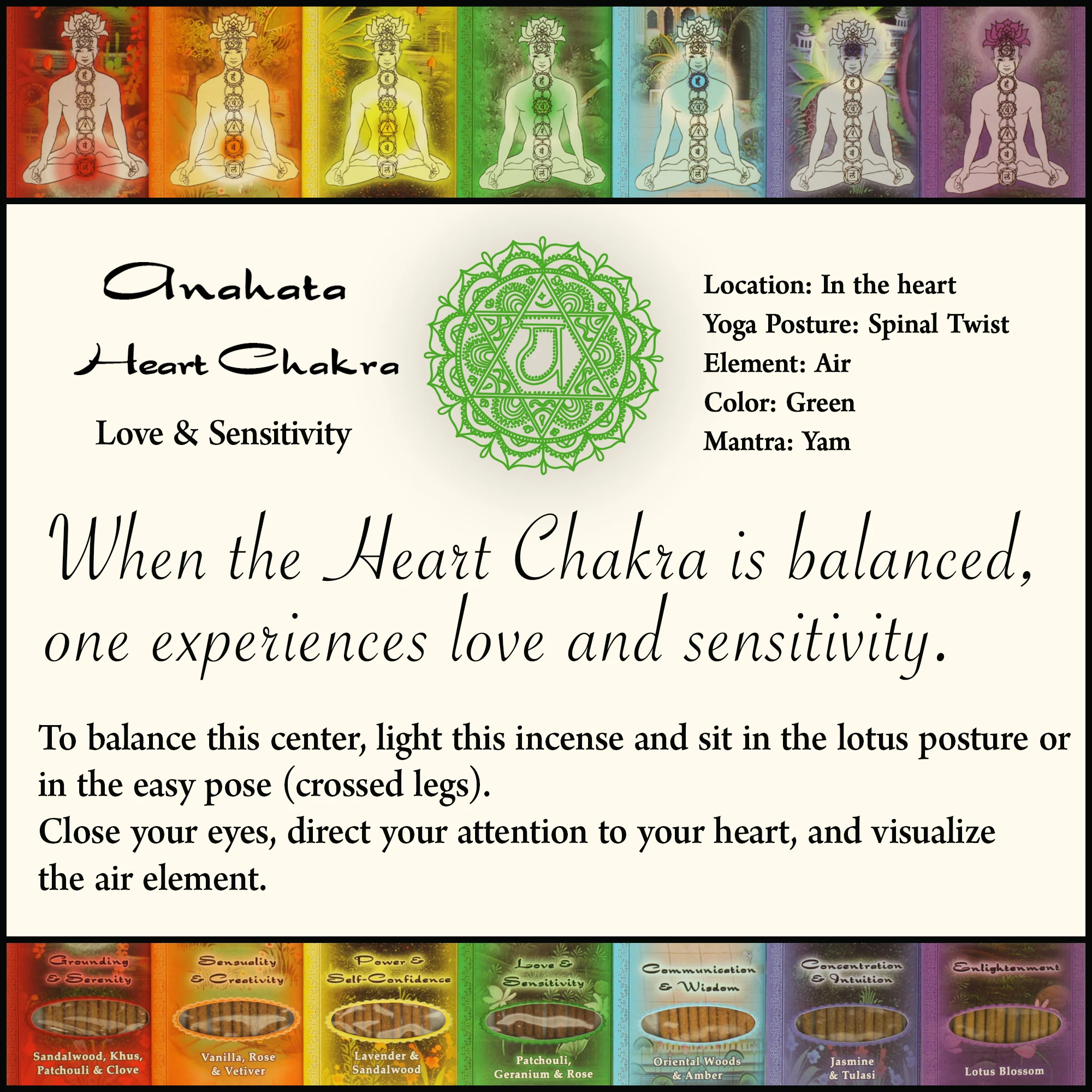 Incense Sticks Heart Chakra Anahata - Love and Sensitivity - Image 5