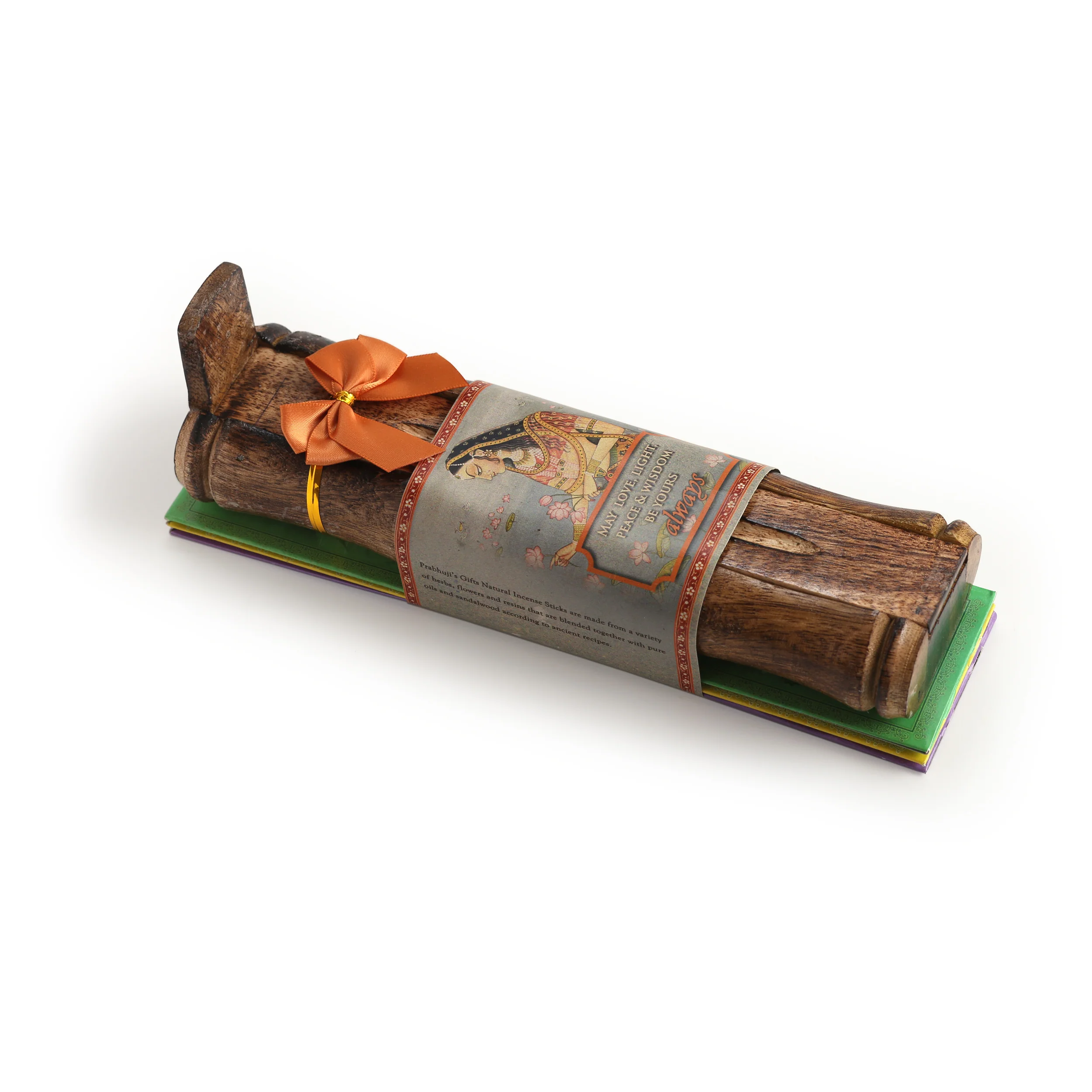 Incense Gift Set - Bamboo Burner + 3 Chakra Incense Sticks Packs & Greeting - Always - Image 3
