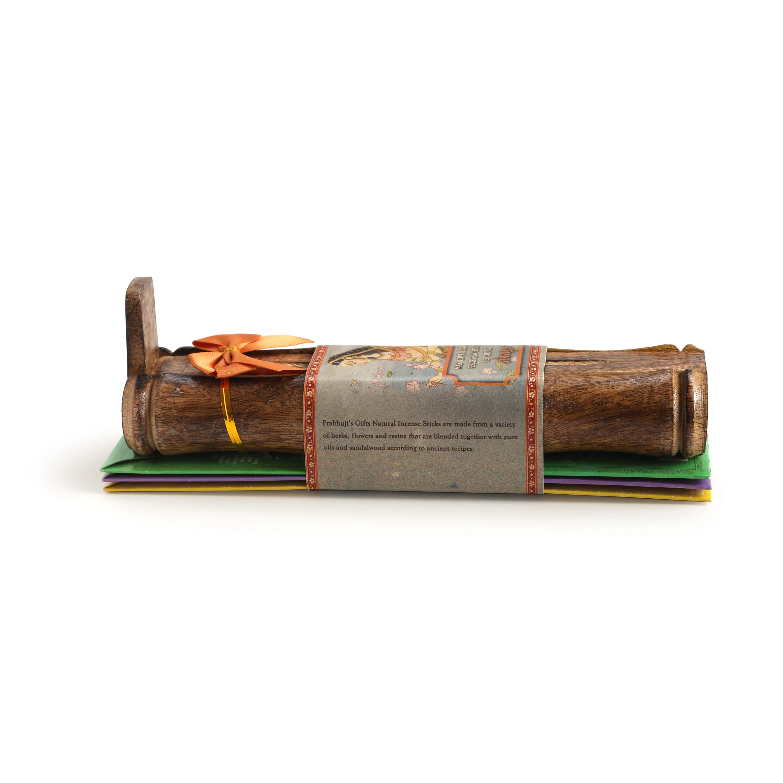 Incense Gift Set - Bamboo Burner + 3 Chakra Incense Sticks Packs & Greeting - Always - Image 4