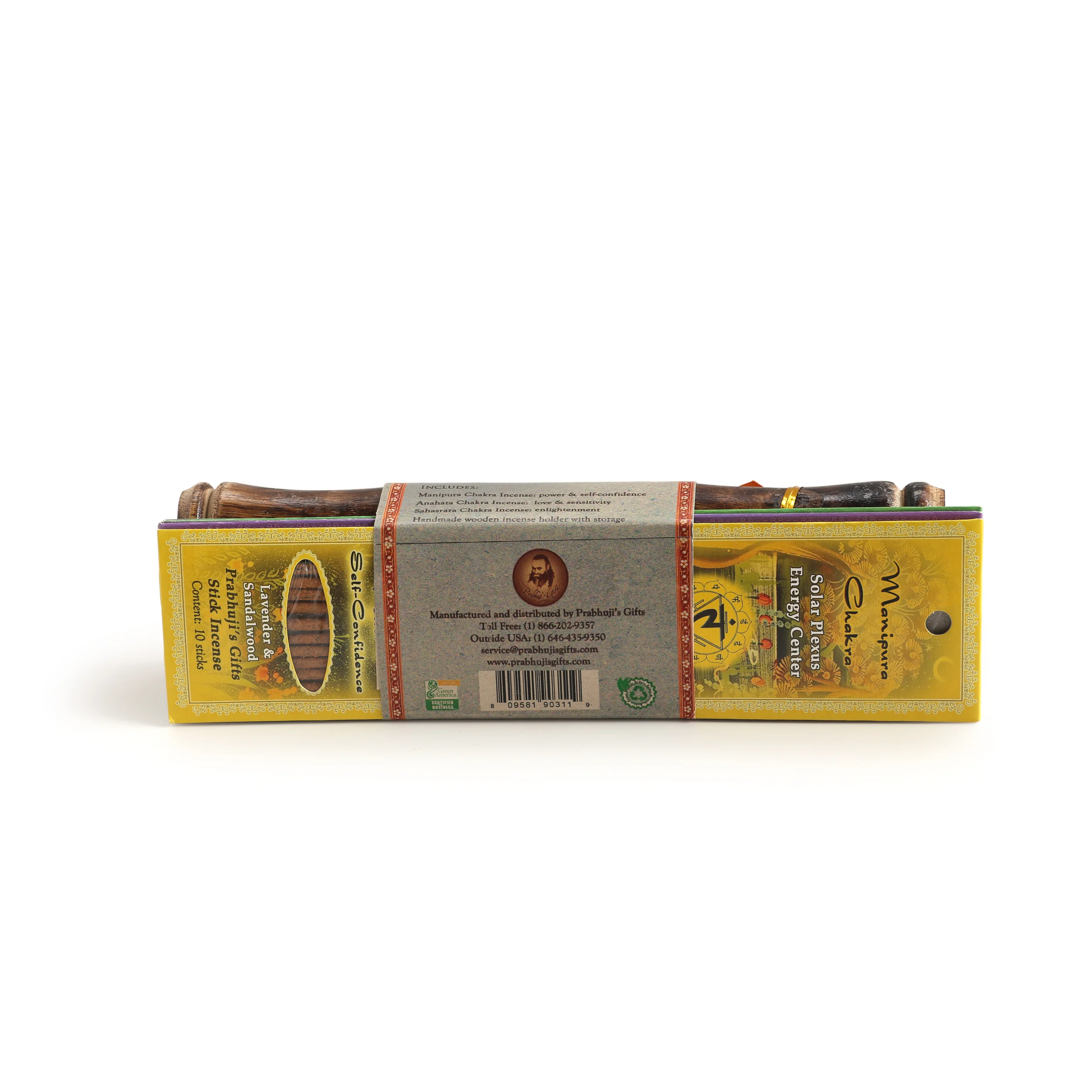 Incense Gift Set - Bamboo Burner + 3 Chakra Incense Sticks Packs & Greeting - Always - Image 6