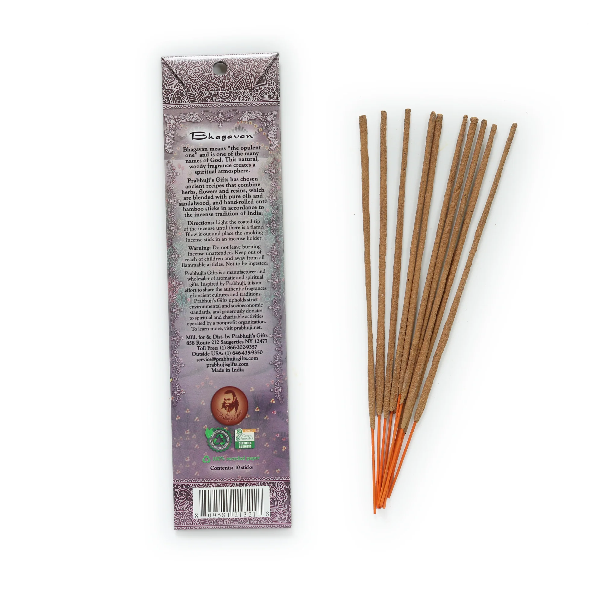 Incense Sticks Bhagavan - Patchouli and Vetiver - Image 2