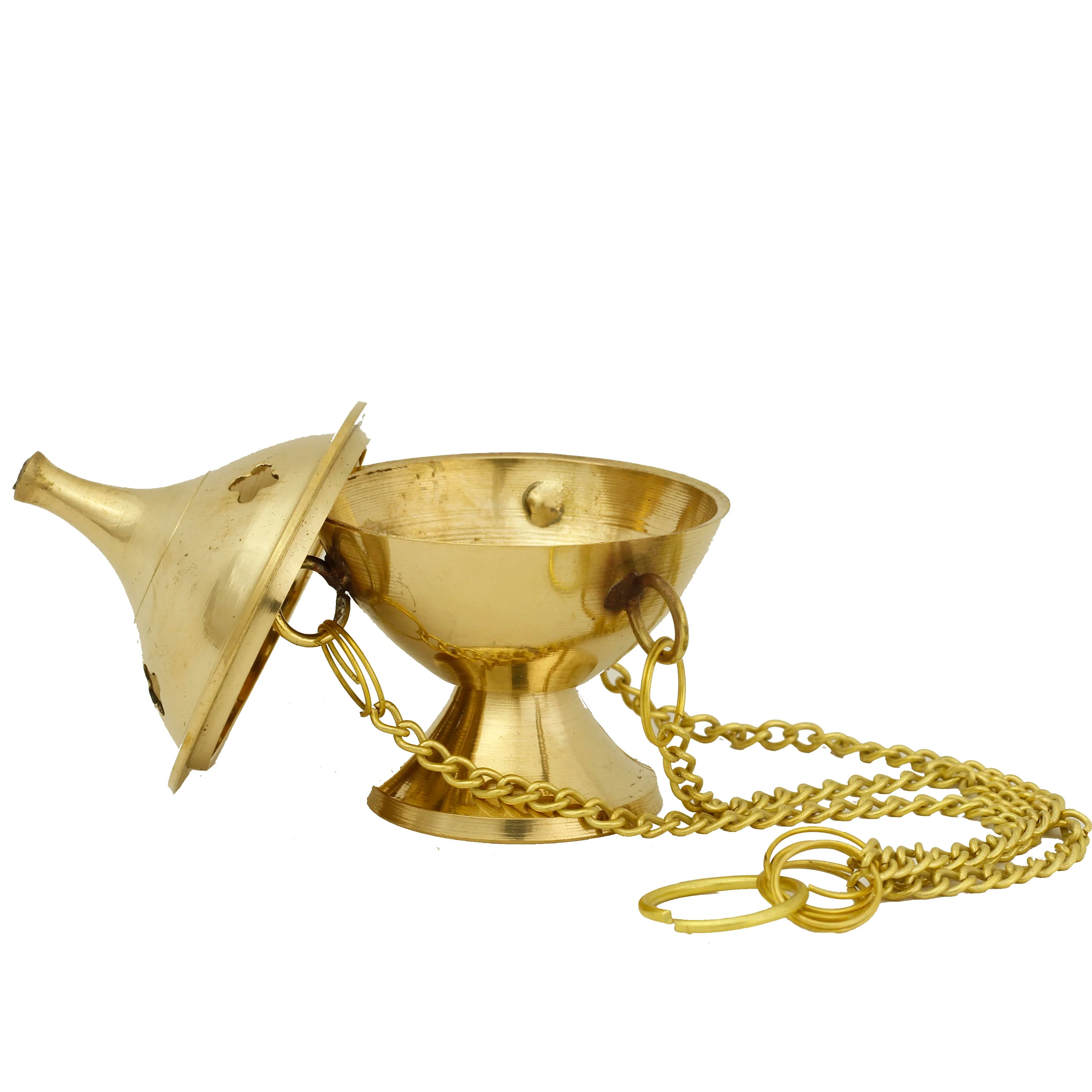 Burner - Hanging Brass Burner, Jali 2"Hx2"D - Image 4