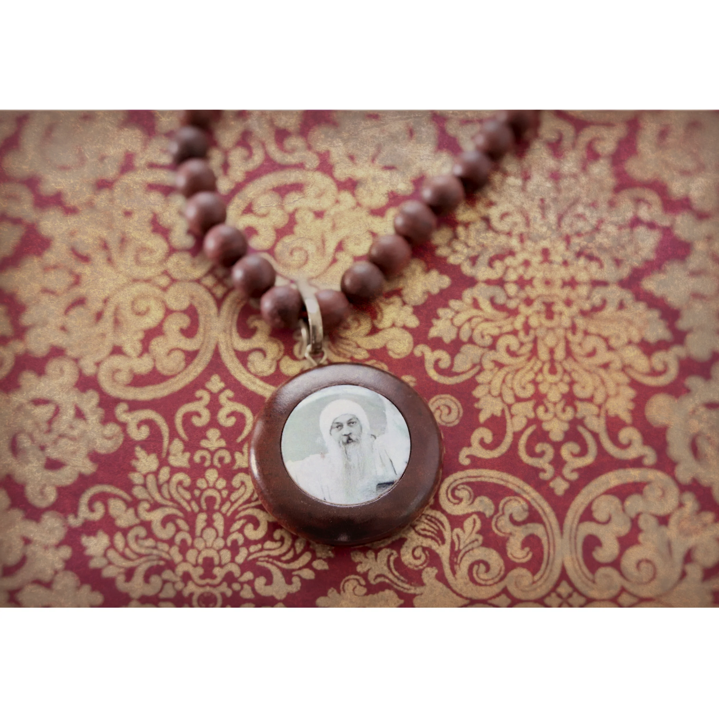 ORIGINAL OSHO Rajneesh Rajneeshpuram Wild Country Extra Fine Rose Wood Mala for Meditation -Natural Wood (#2) VERY LIMITED STOCK! - Image 3