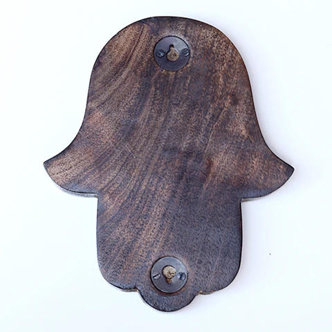 Decor - Wooden Hamsa - Pomegranate 7"x6" - Image 5