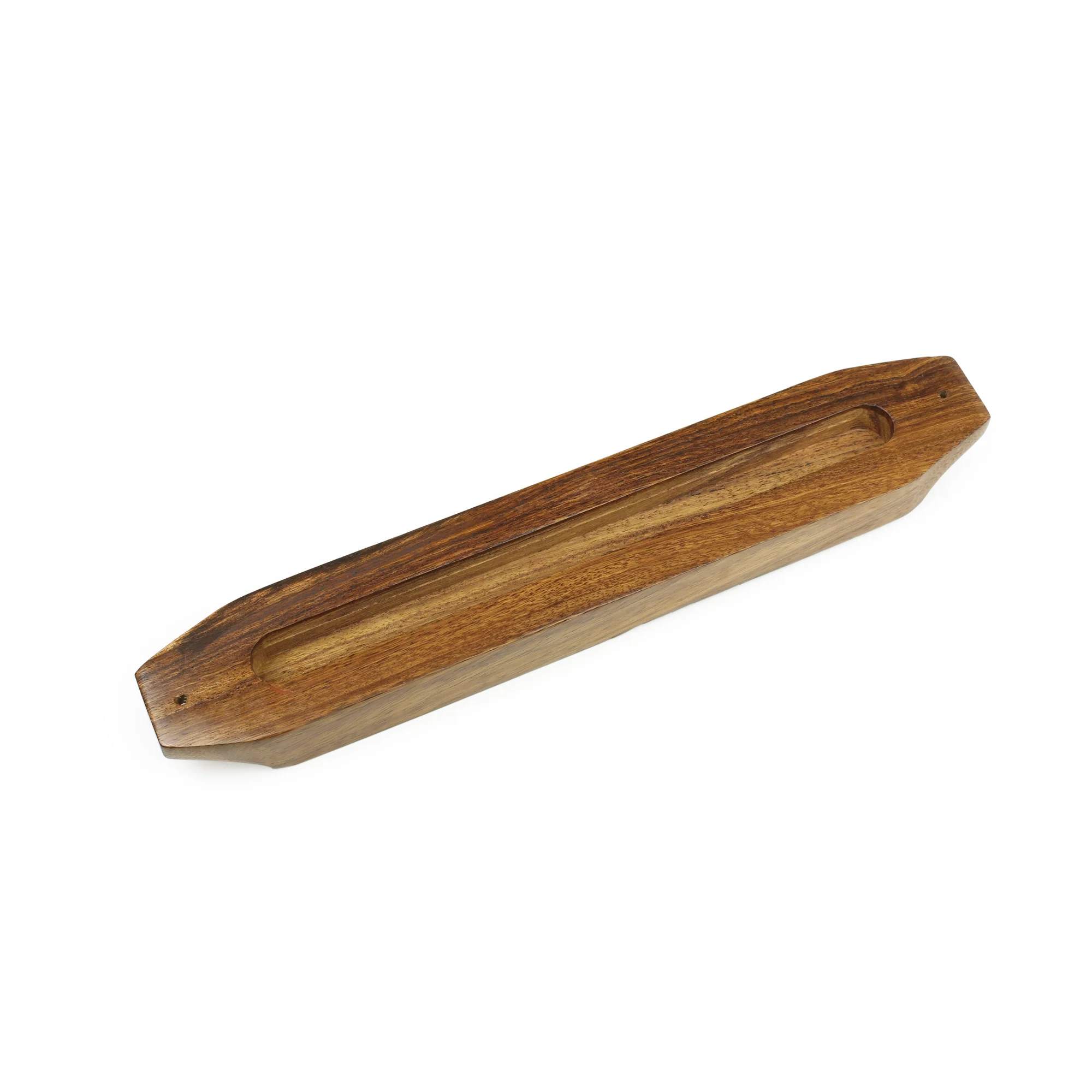 Decor - Wooden Mezuzah Case 9"x1.5" Peacock - Image 6