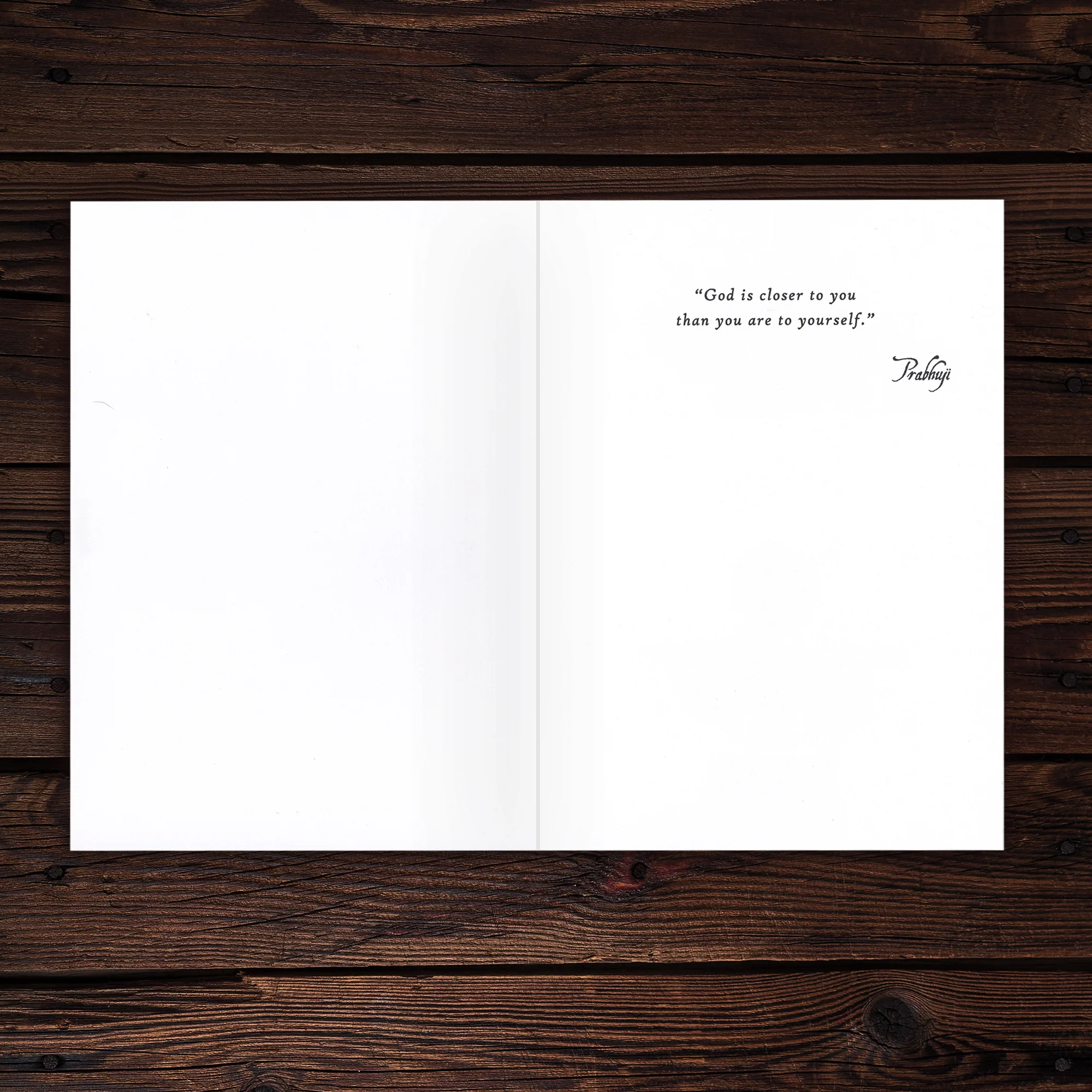 Greeting Card - Prabhuji's quote - 'God is closer to you...' - 7"x5" - Image 3