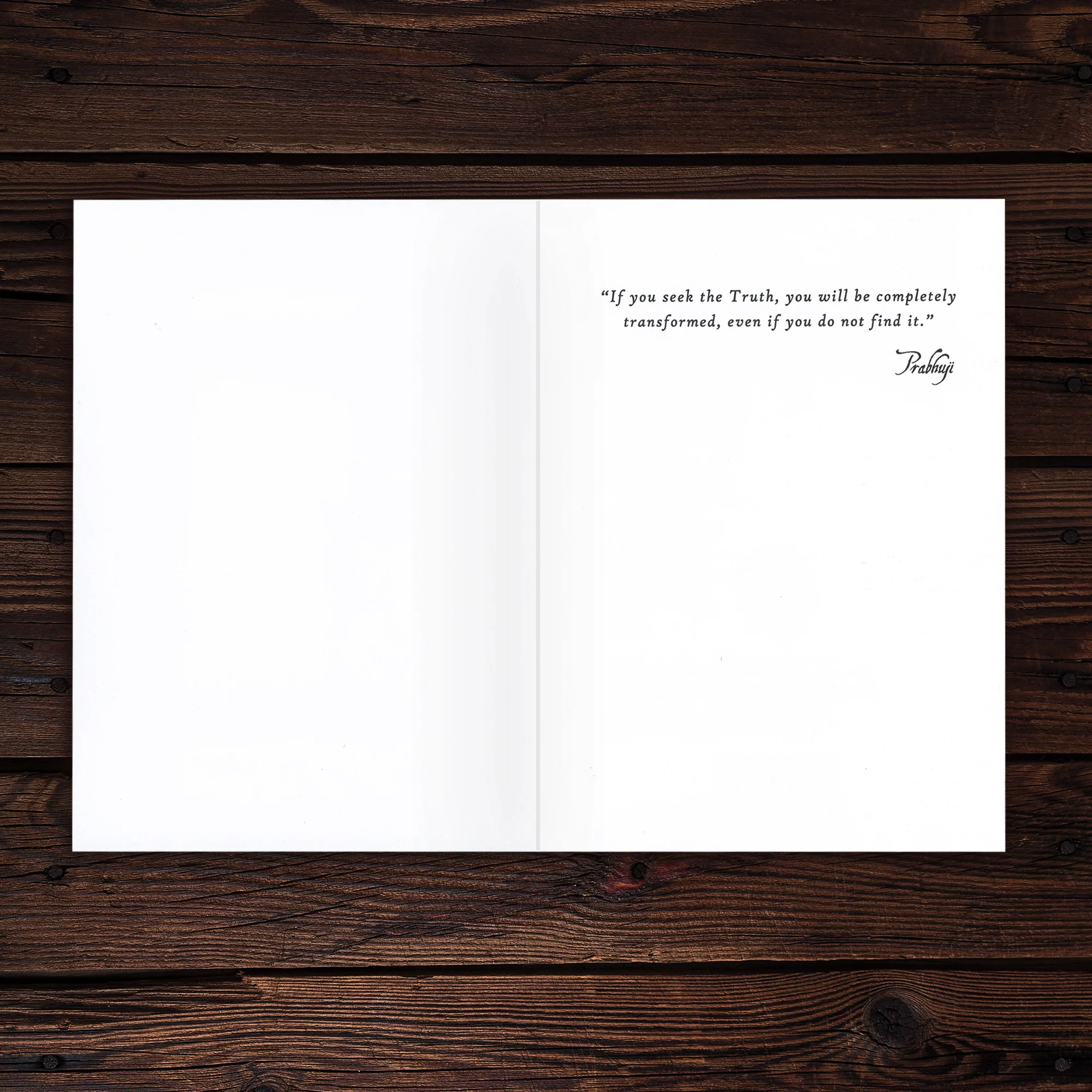Greeting Card - Prabhuji's quote - 'If you seek the Truth...' - 7"x5" - Image 3