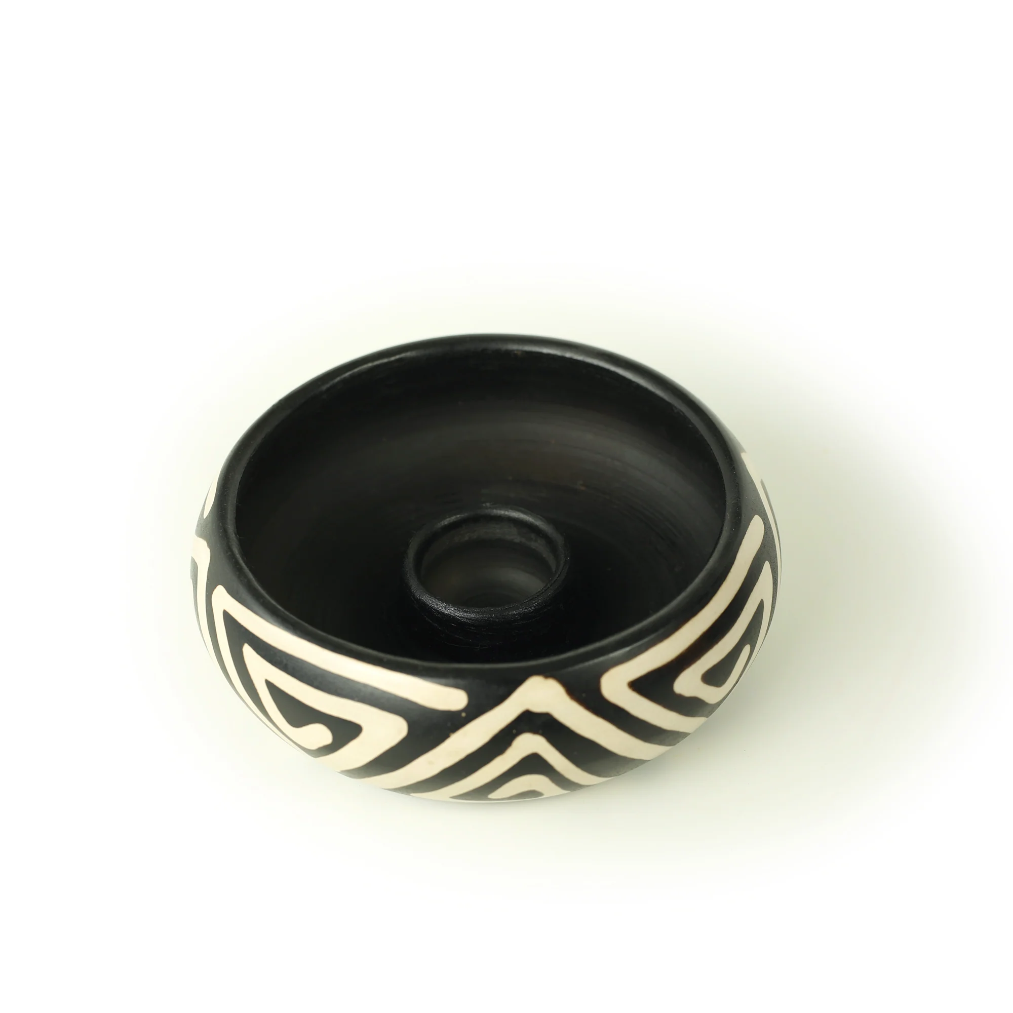Incense Burner - Peruvian Ceramic Holder for Palo Santo Stick - 5" - Image 3