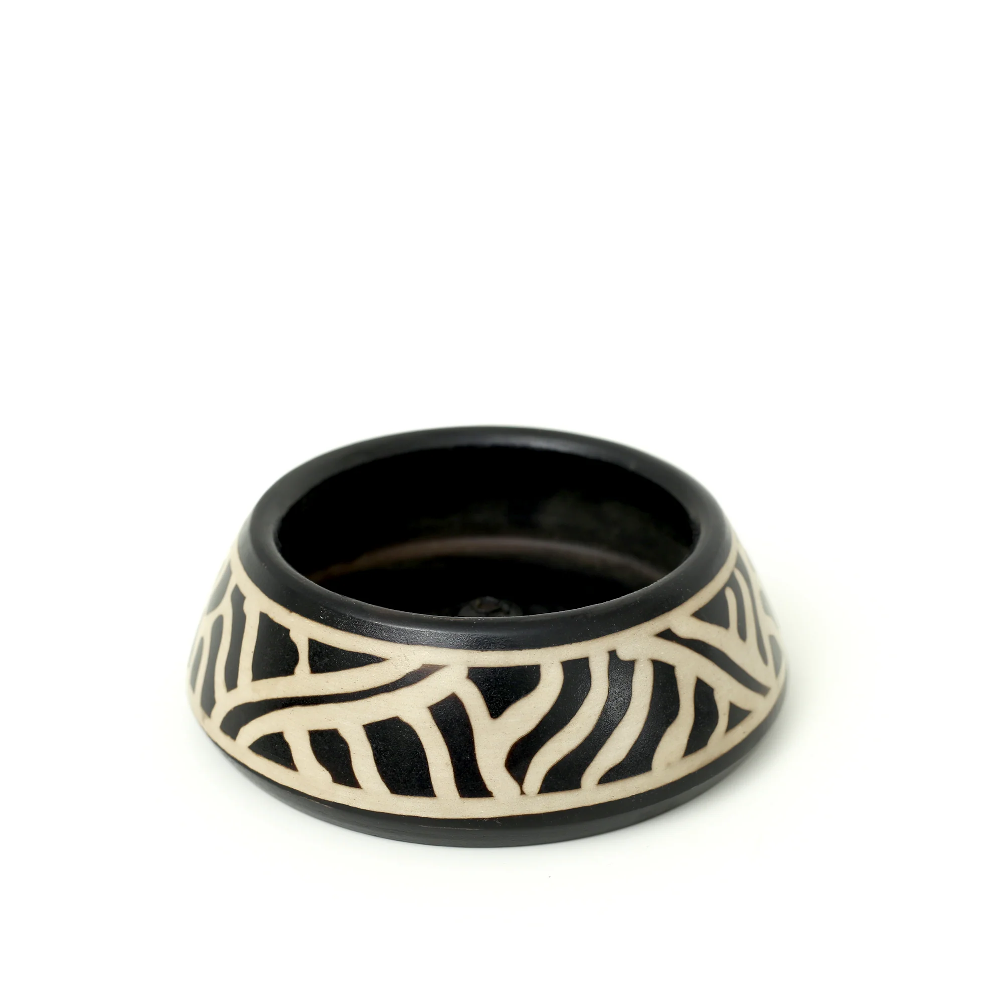 Incense Burner - Peruvian Ceramic Incense Burner for Stick and Cone Incense - Waves - 4.5" - Image 3