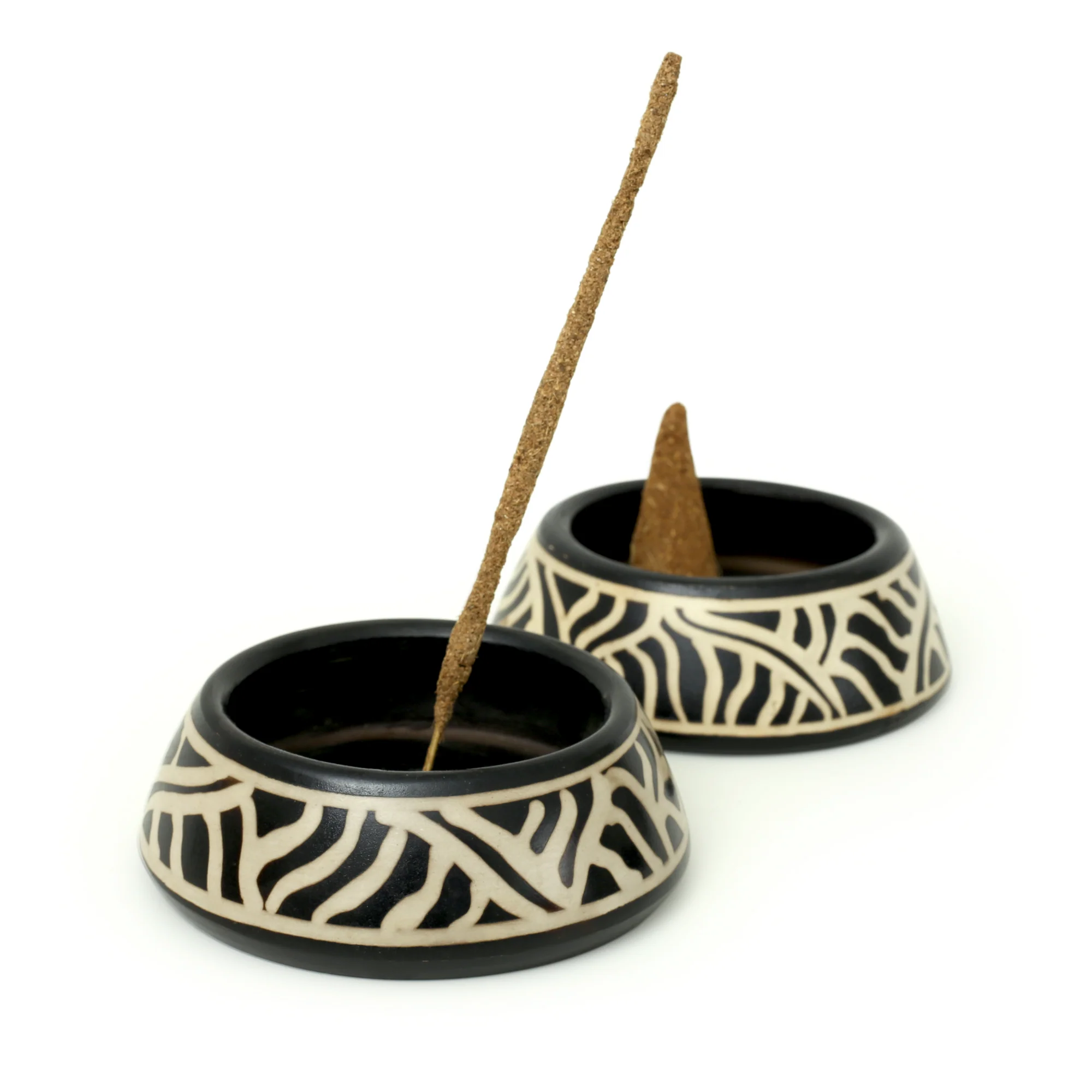 Incense Burner - Peruvian Ceramic Incense Burner for Stick and Cone Incense - Waves - 4.5" - Image 6