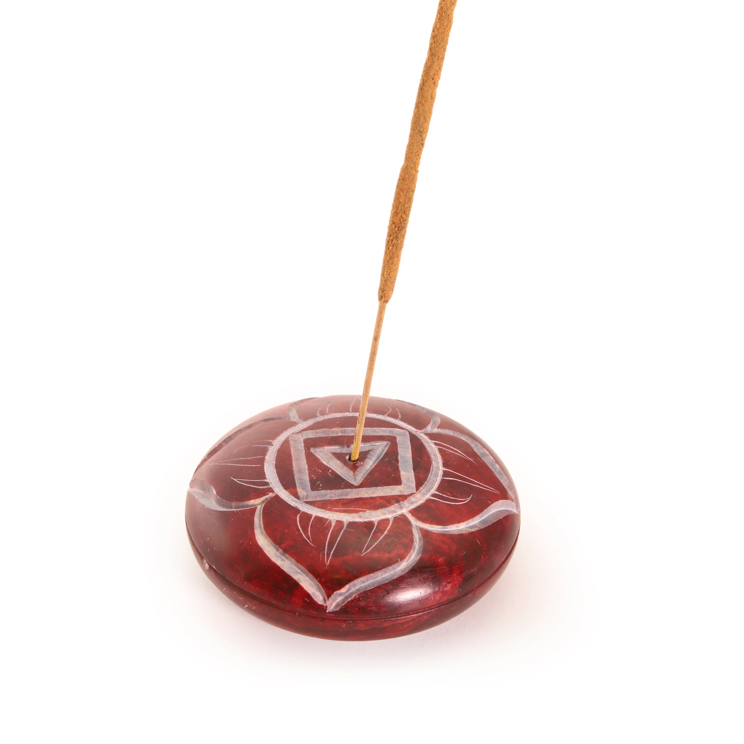 Incense Burner - Soapstone Pebble Root Chakra Muladhara 2.5" - Image 2