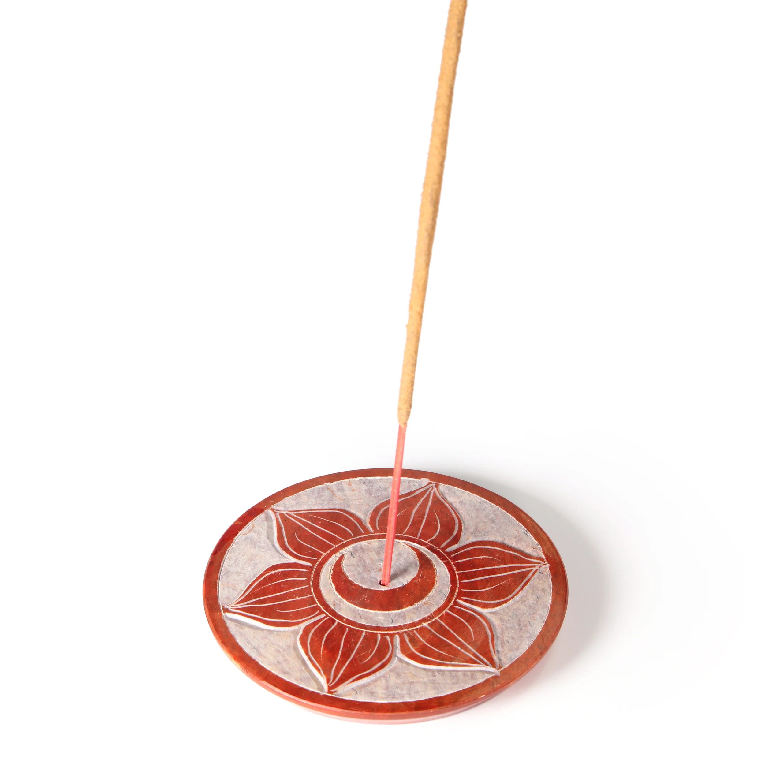 Incense Burner - Soapstone Plate Sacral Chakra Svadhishtana 3"