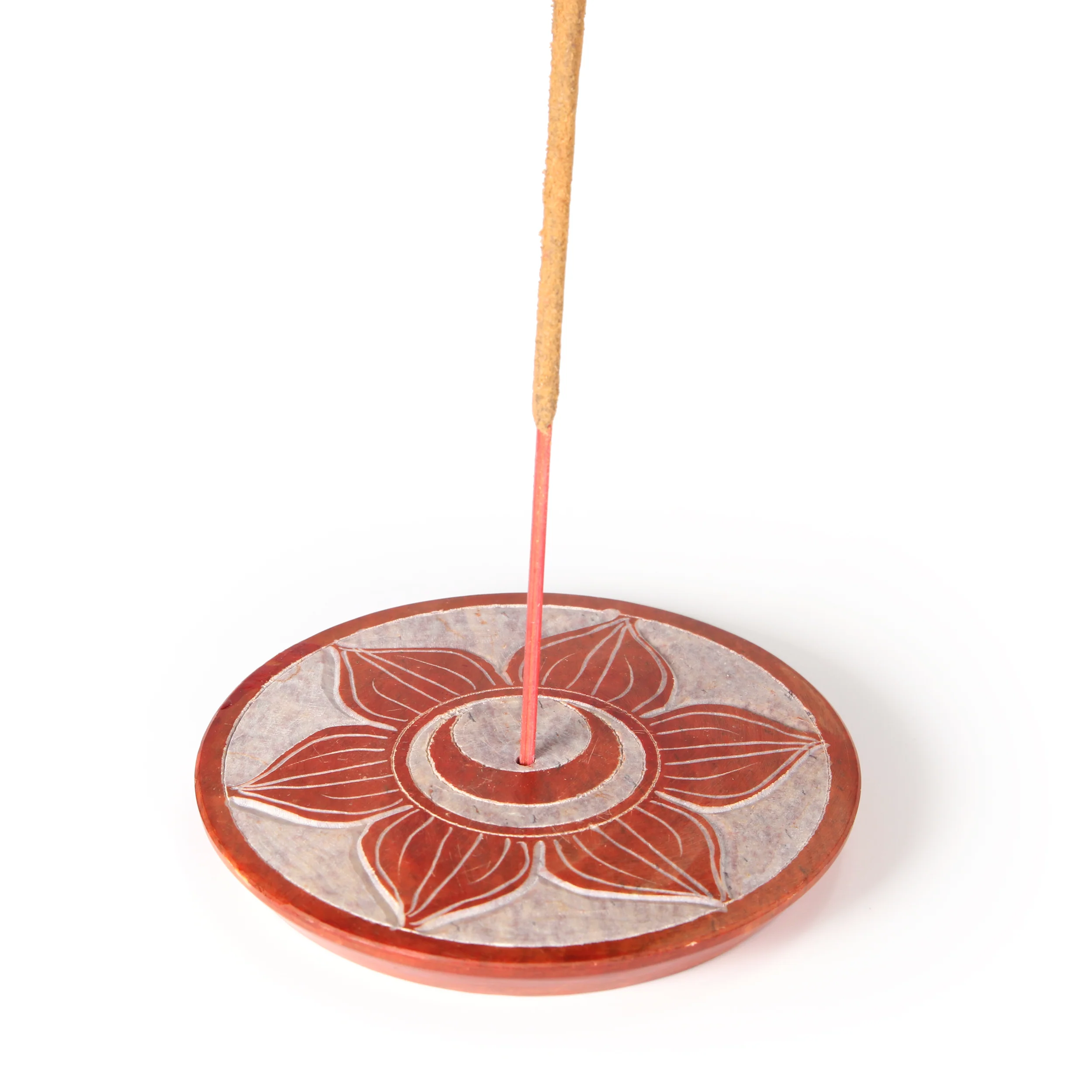 Incense Burner - Soapstone Plate Sacral Chakra Svadhishtana 3" - Image 2