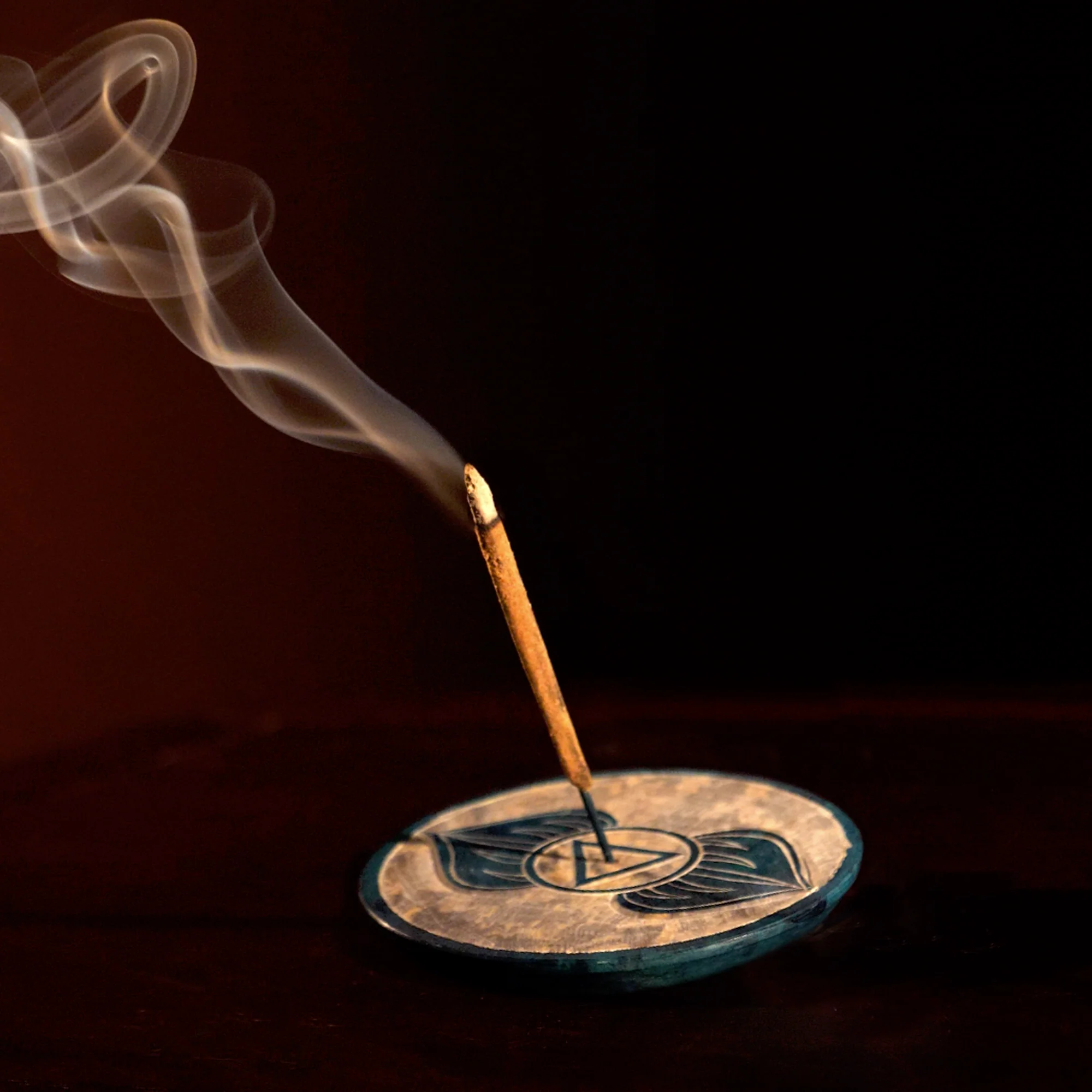 Incense Burner - Soapstone Plate Third Eye Chakra Ajna 3" - Image 5