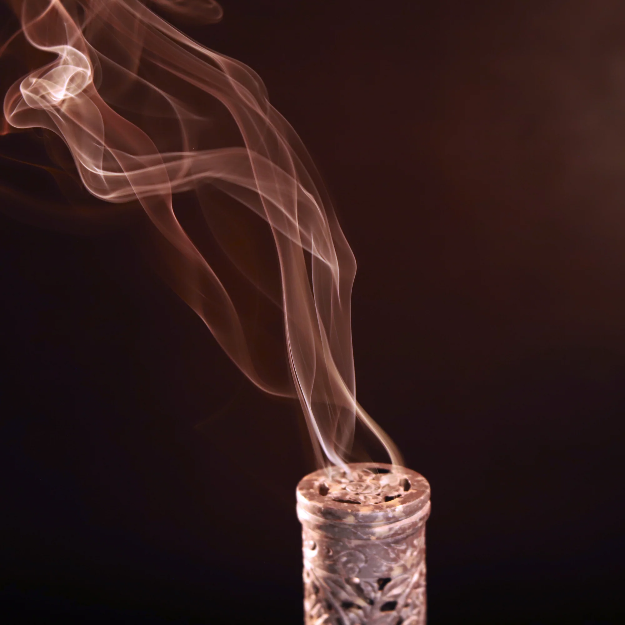 Incense Burner - Soapstone Tower Rose Vine Jali - Image 9