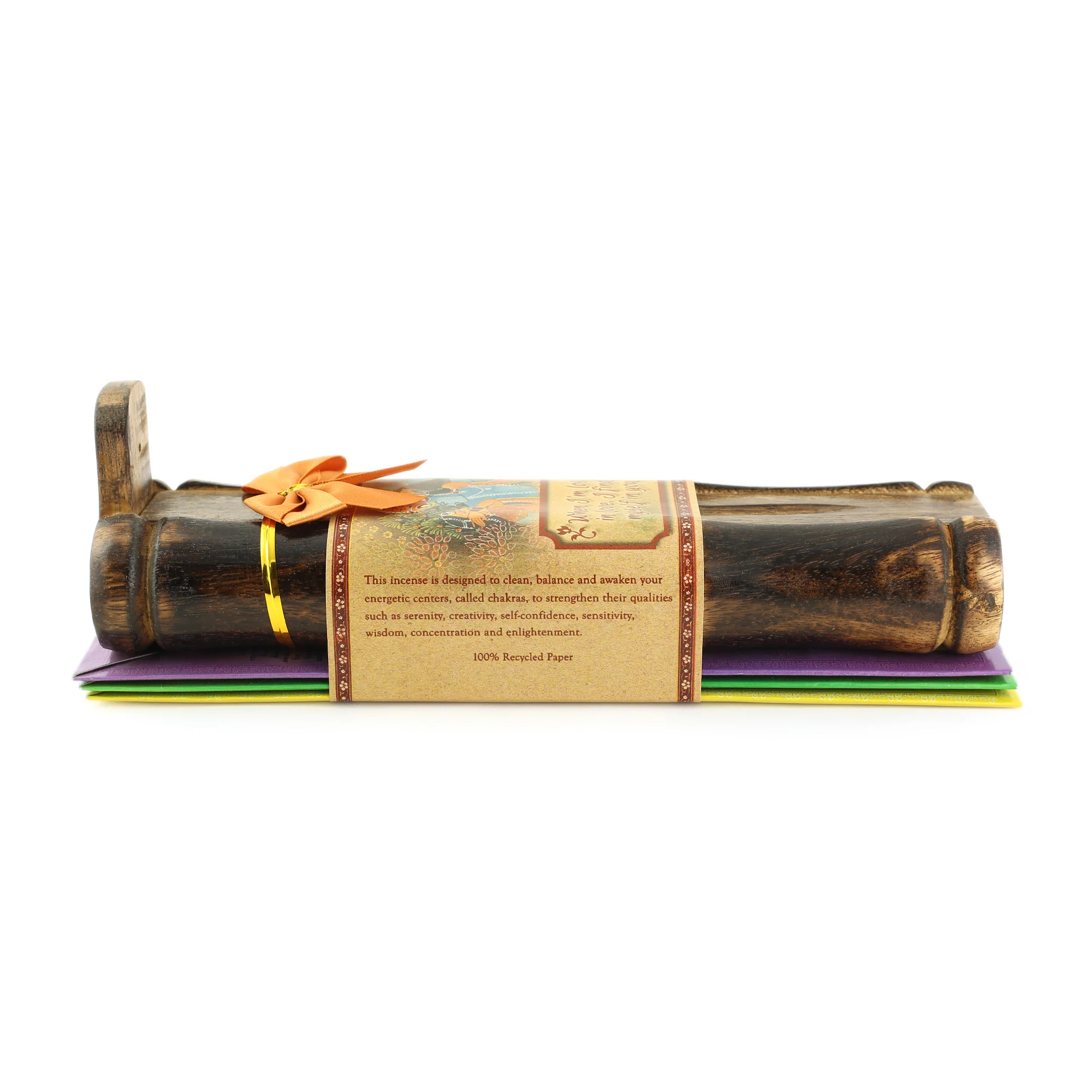 Incense Gift Set - Bamboo Burner + 3 Chakra Incense Sticks Packs & Love Greeting - Lost in Love - Image 5