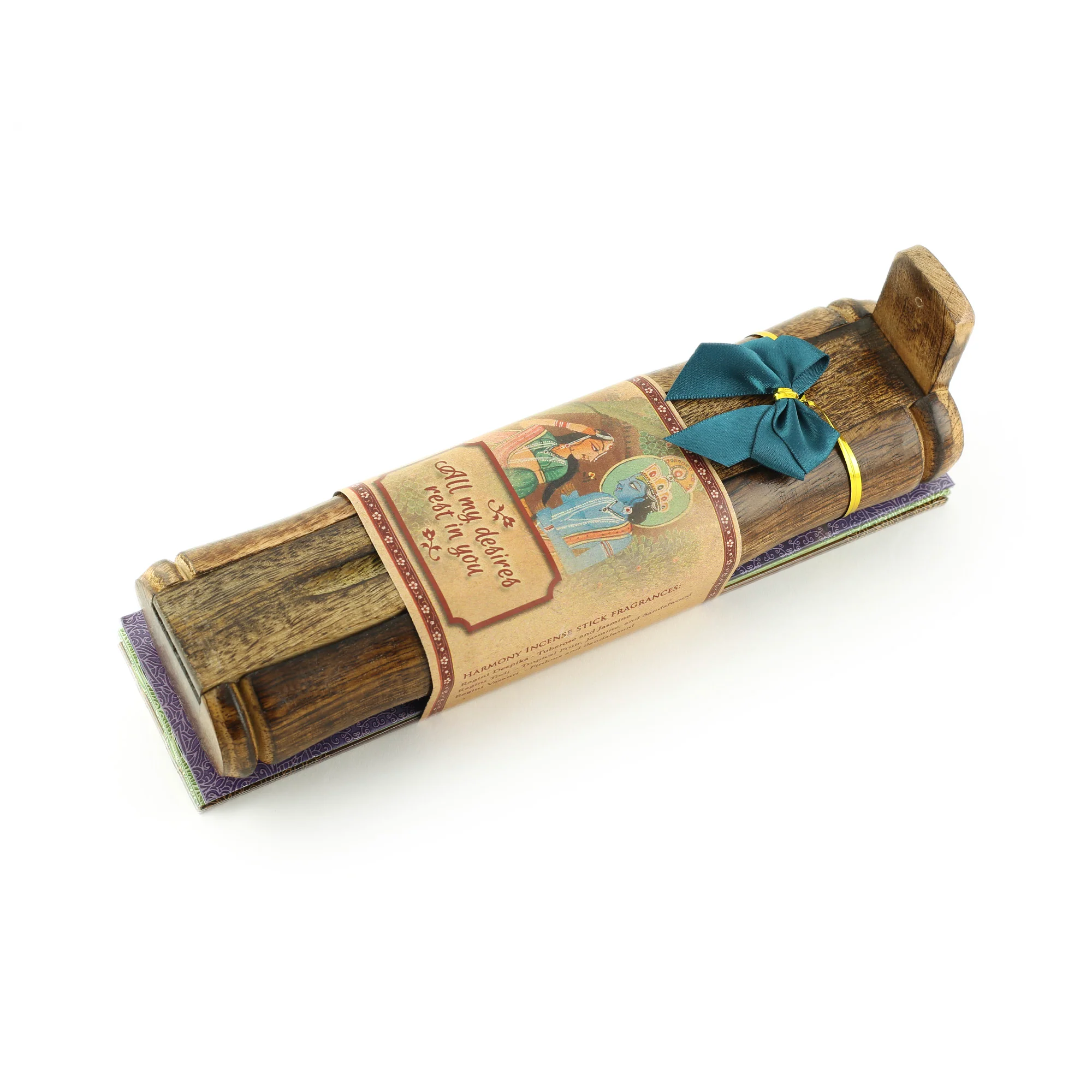 Incense Gift Set - Bamboo Burner + 3 Harmony Incense Sticks Packs & Love Greeting - Rest in you - Image 3