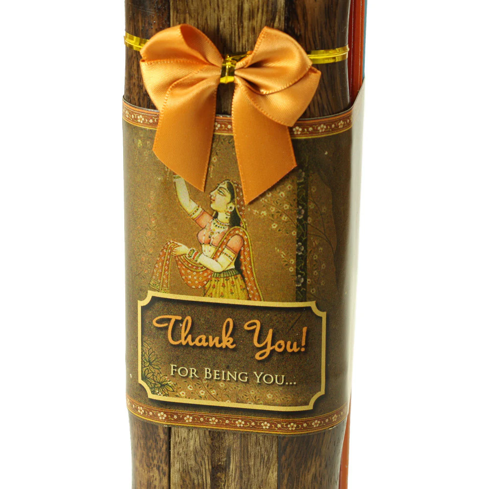 Incense Gift Set - Bamboo Burner + 7 Chakras Incense Stick & Greeting: Thank you for being you - Image 4