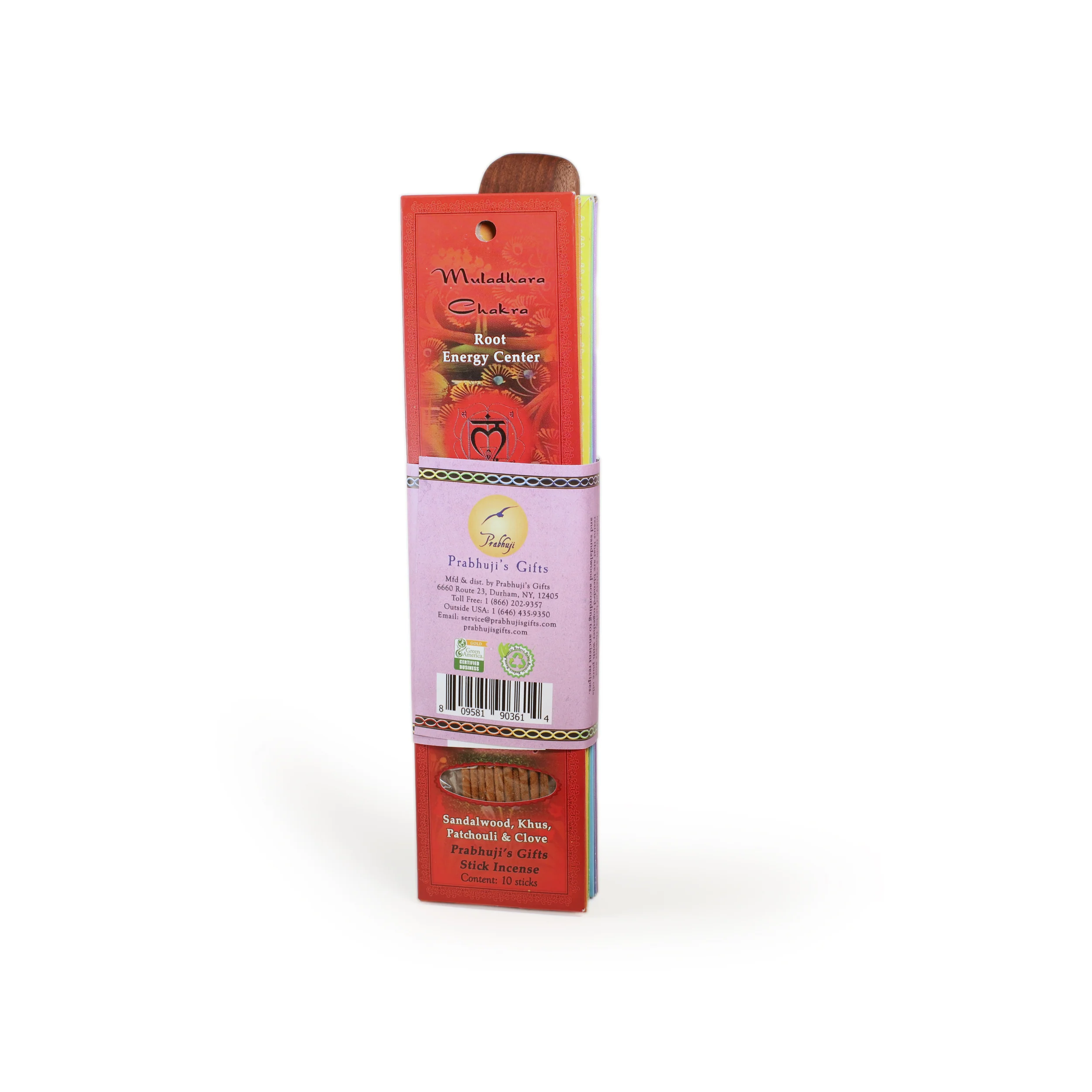 Incense Gift Set - Flat Burner + 7 Chakras Incense Stick in Purple Greeting Sleeve - Image 5
