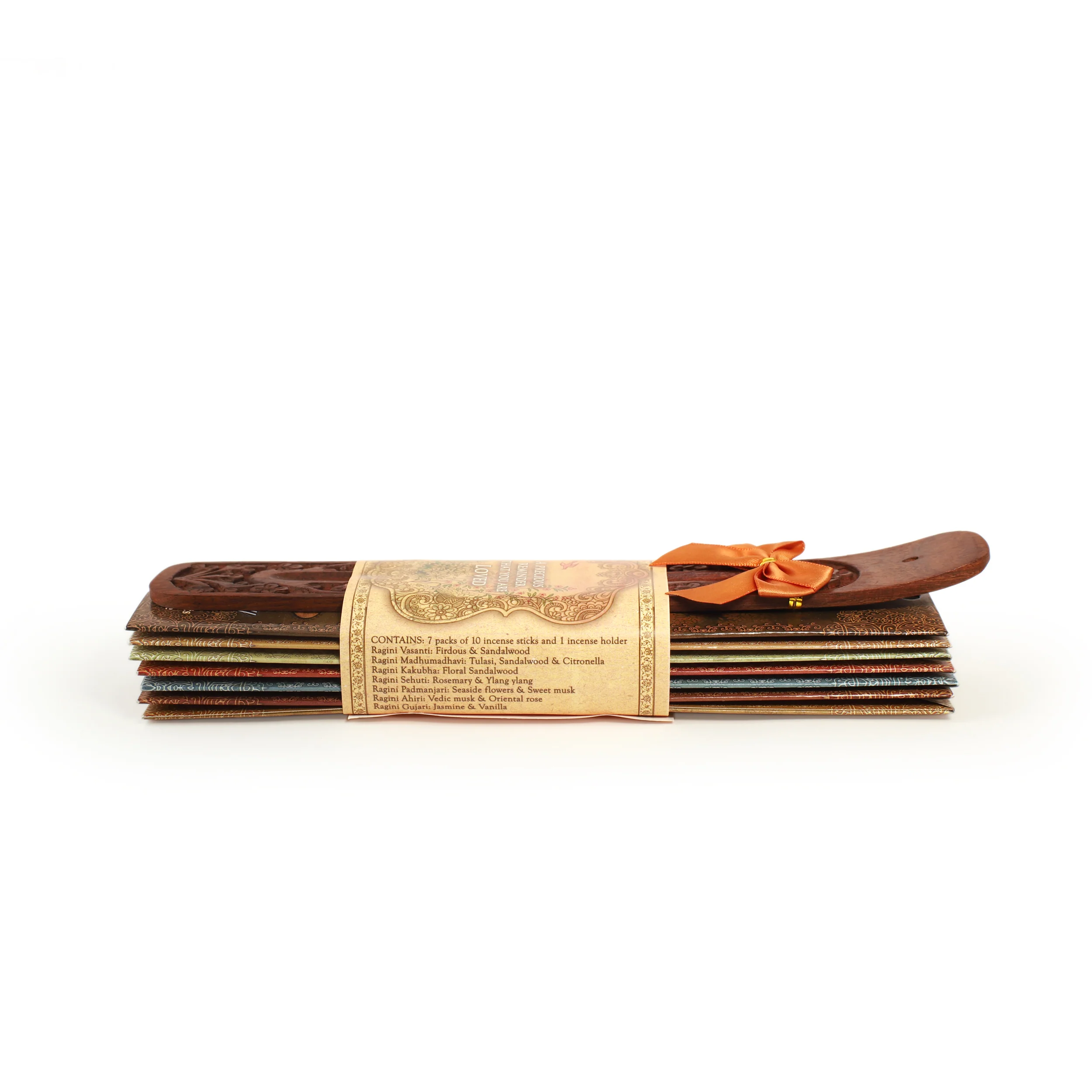 Incense Gift Set - Flat Burner + 7 Harmony Incense Stick & greeting A Precious Reminder that You are Loved - Image 5