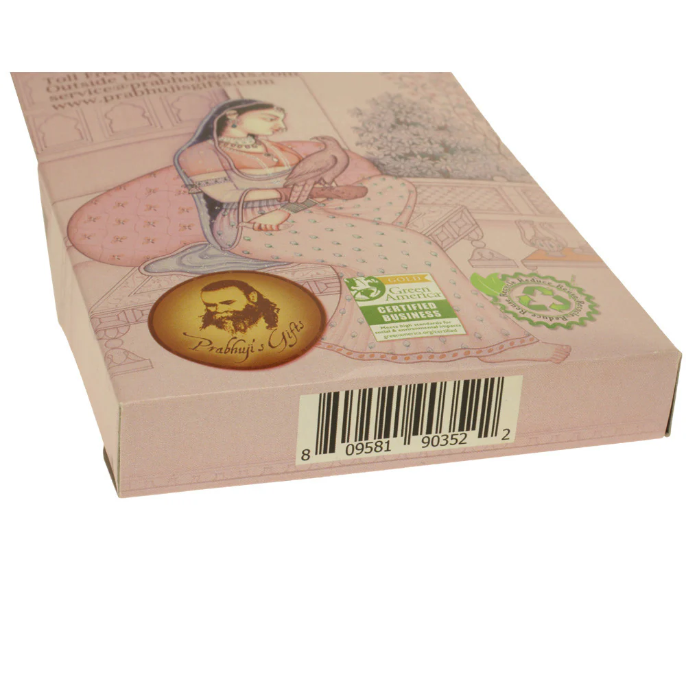 Incense Gift Set - Wood Round Burner + 3 Harmony Incense Sticks & Holiday Greeting (Gaudi, Gaudmalhar, Bhairavi) - Image 3