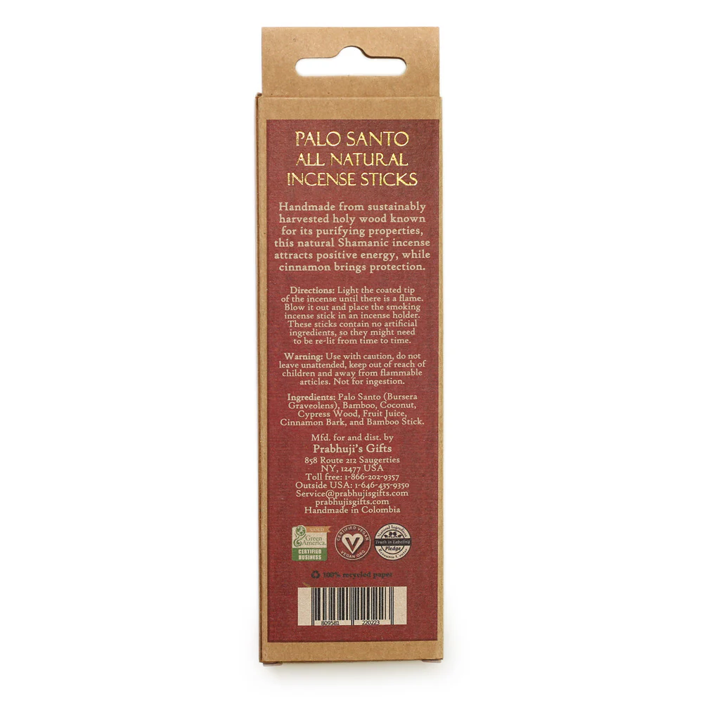 Palo Santo and Cinnamon Incense Sticks - Protection & Prosperity - 6 Incense Sticks - Image 3