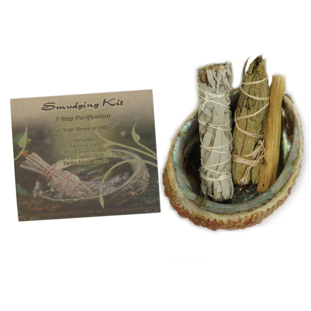 Kit - Smudging Kit Palo Santo - Sage - Yerba Santa - Abalone shell - with Purification Instruction Booklet - Image 4