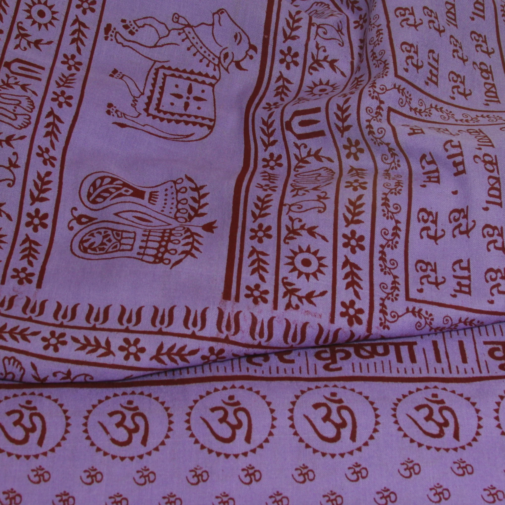 Meditation Yoga Prayer Shawl - Maha Mantra - Purple Large - Image 3
