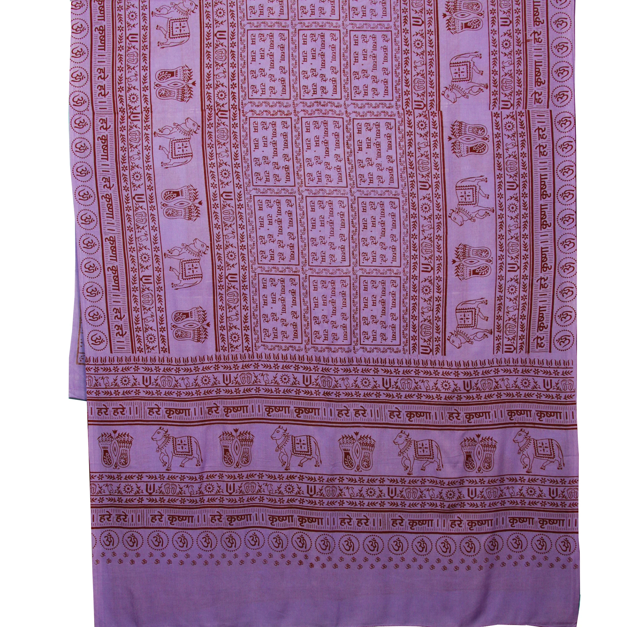 Meditation Yoga Prayer Shawl - Maha Mantra - Purple Large - Image 4