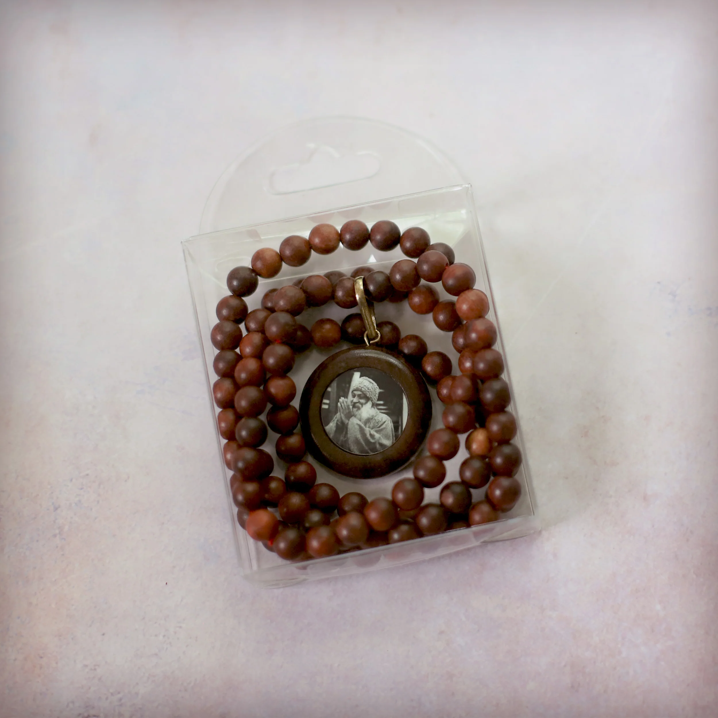 ORIGINAL OSHO Rajneesh Rajneeshpuram Wild Country Extra Fine Rose Wood Mala for Meditation -Natural Wood (#1) VERY LIMITED STOCK! - Image 3