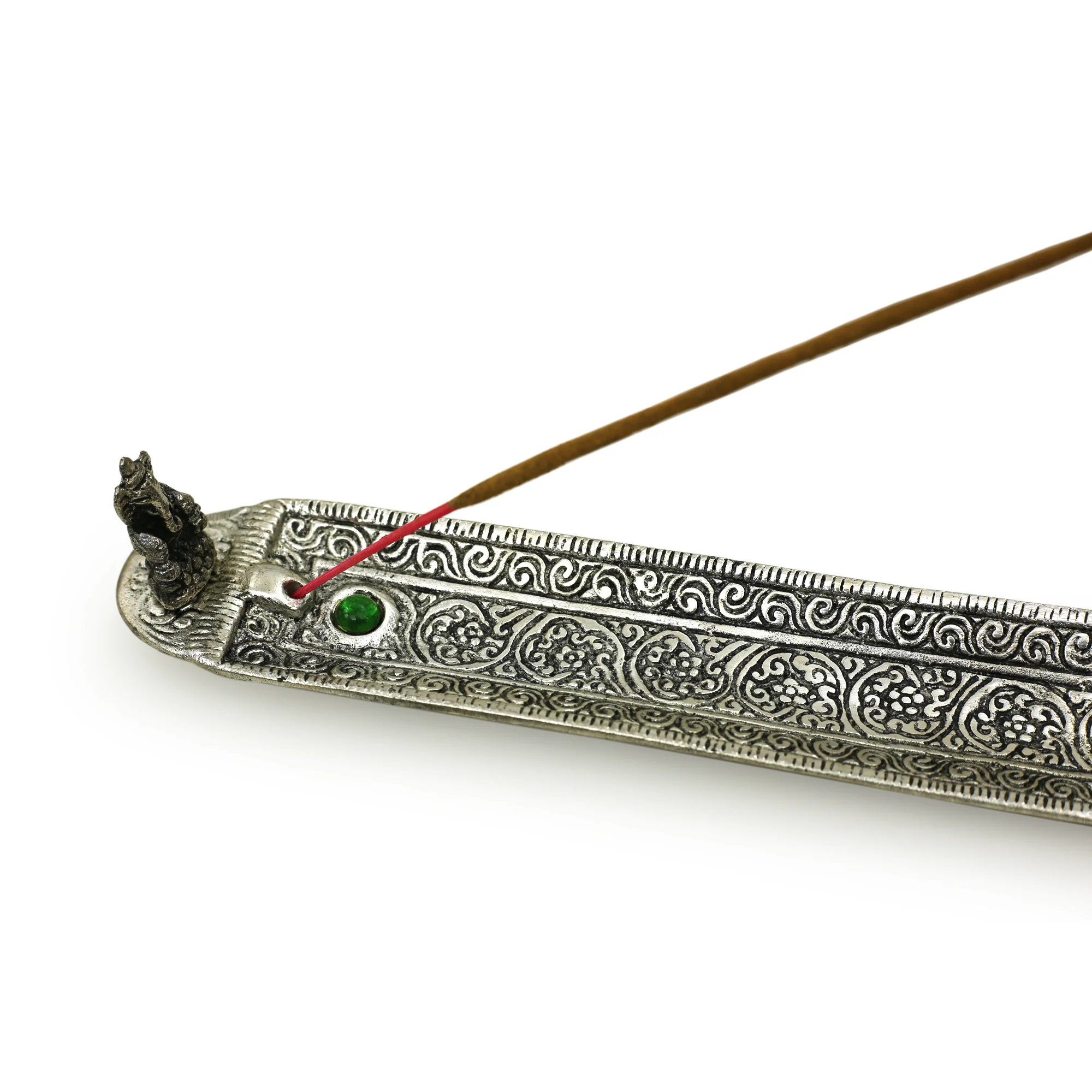 Incense Burner - Ornate Metal Ganesh Rectangular - Image 3