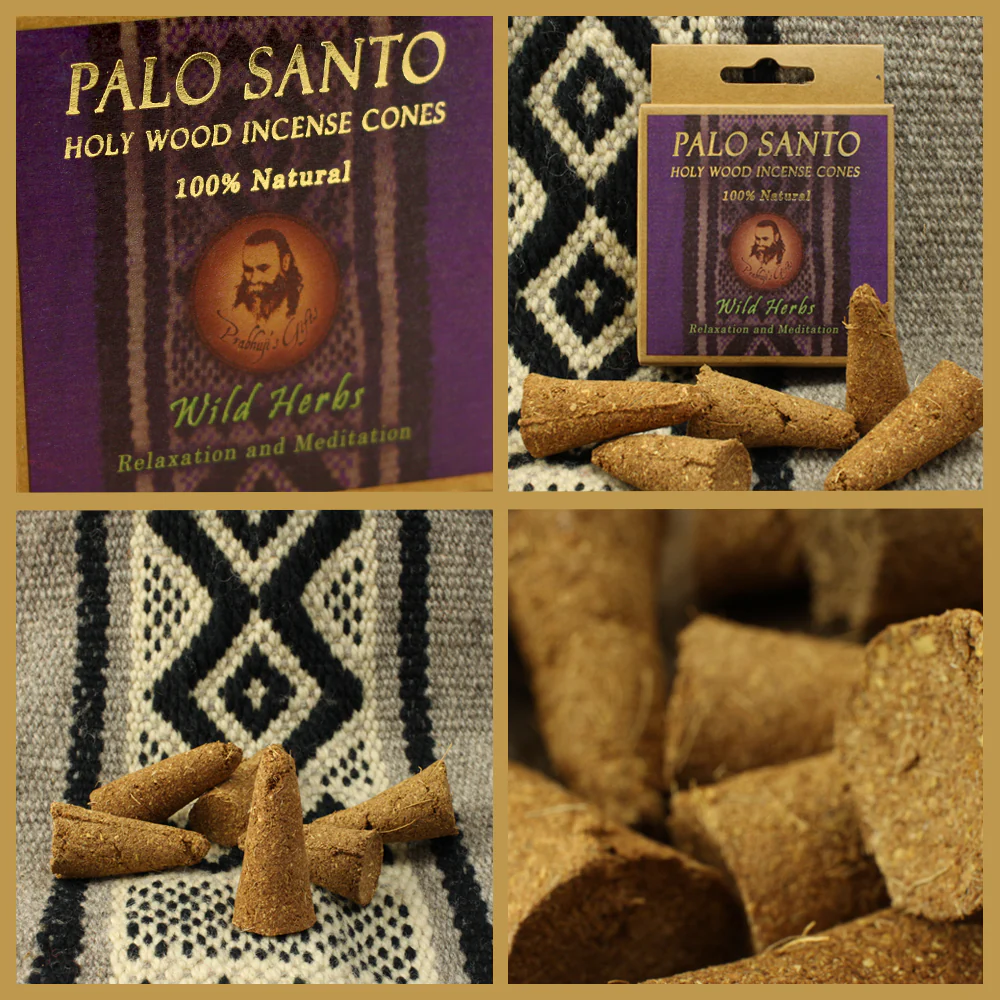 Palo Santo and Wild Herbs - Relaxation & Meditation - 6 Incense Cones - Image 3