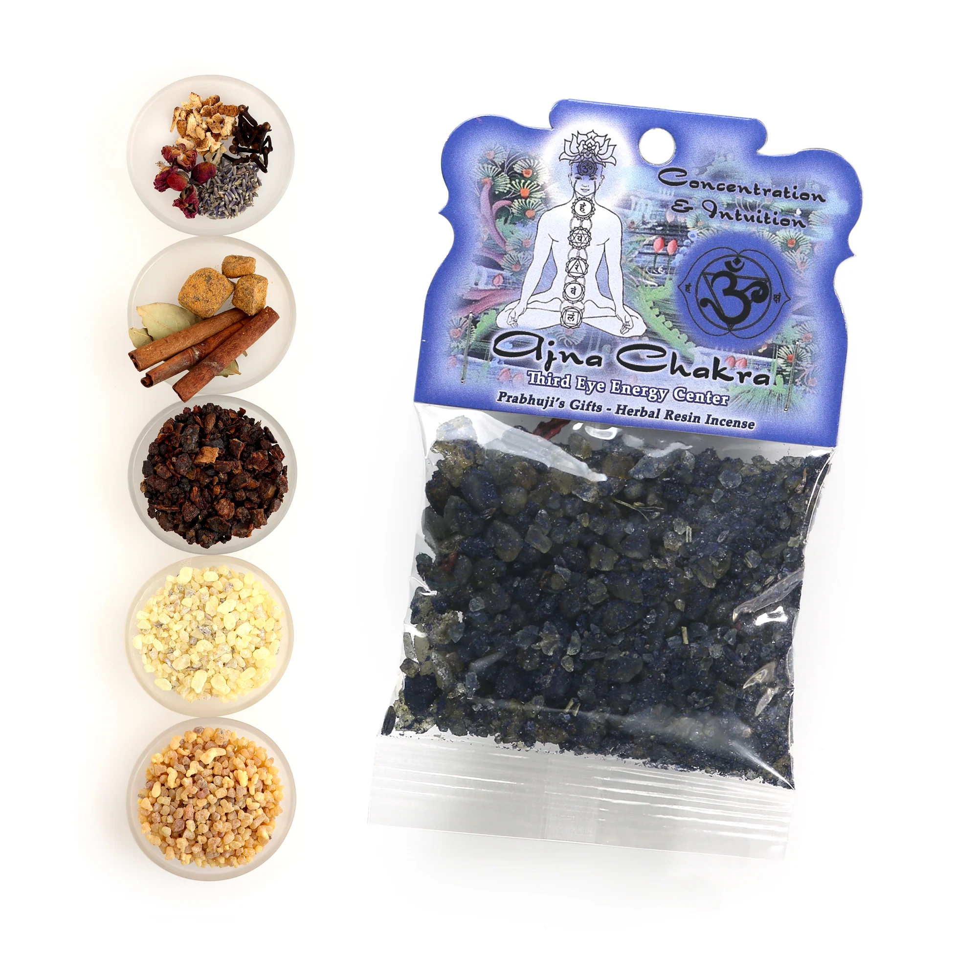 Resin Incense Third Eye Chakra Ajna - Concentration and Intuition - 1.2oz bag - Image 3