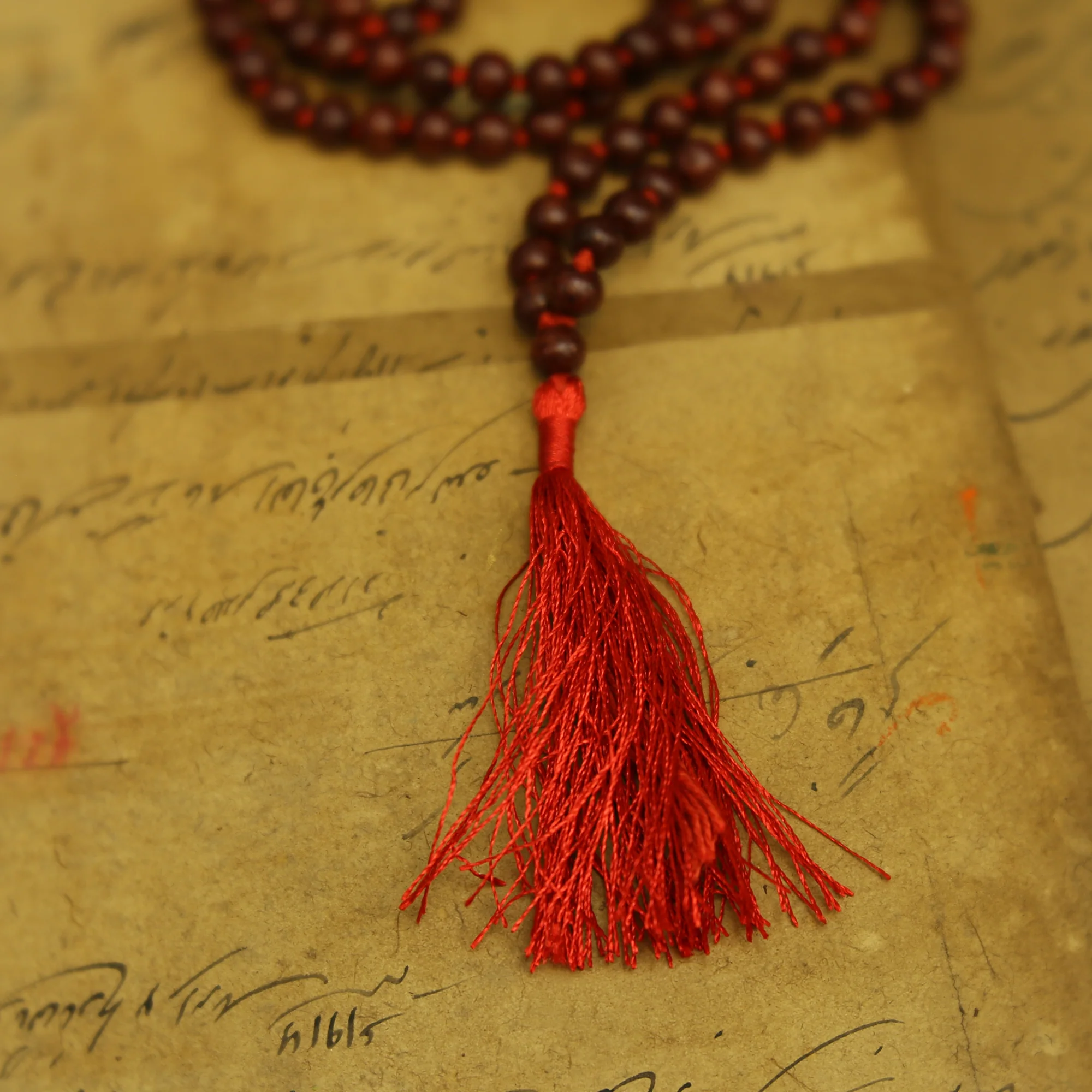 Prayer Mala Beads - Rosewood - 108 Prayer Beads - Image 3