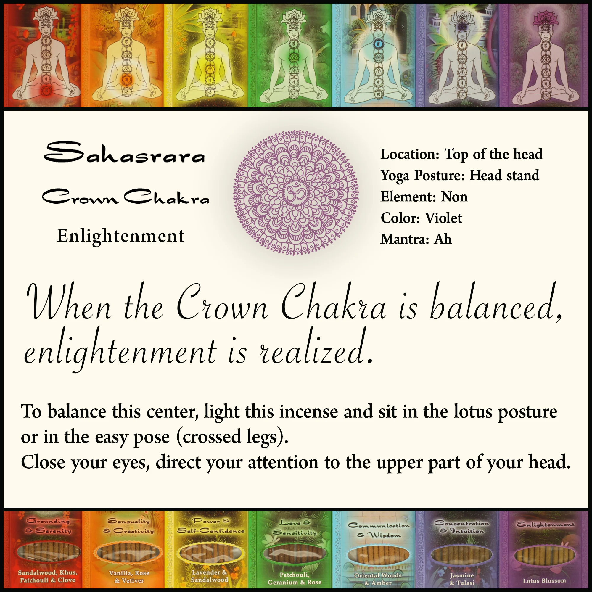 Incense Sticks Crown Chakra Sahasrara - Enlightenment - Image 6