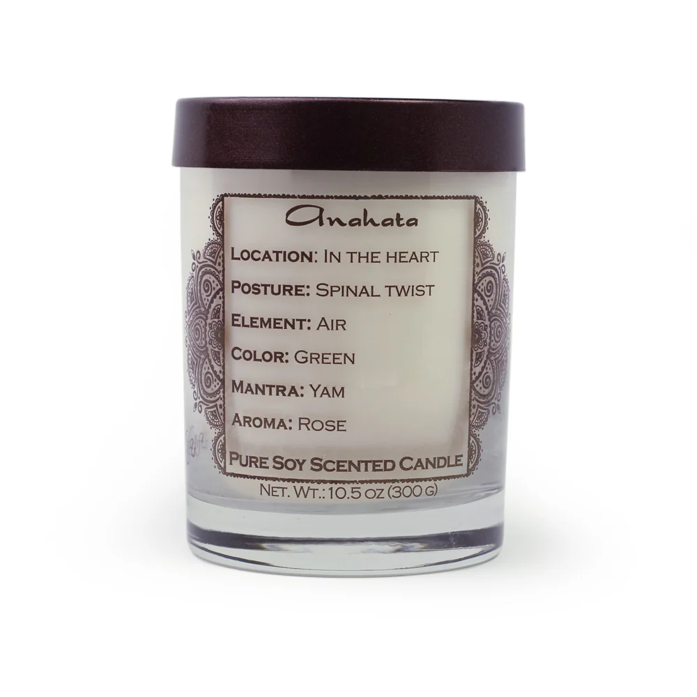 Heart Chakra Anahata | Soy Candle for Chakra Meditation Scented with Essential Oils | Wild Rose | Love and Sensitivity - 10.5oz - Image 3