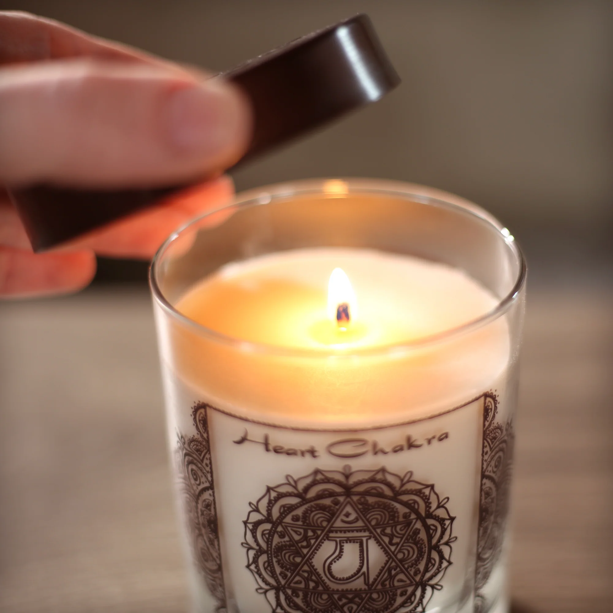 Heart Chakra Anahata | Soy Candle for Chakra Meditation Scented with Essential Oils | Wild Rose | Love and Sensitivity - 10.5oz - Image 8