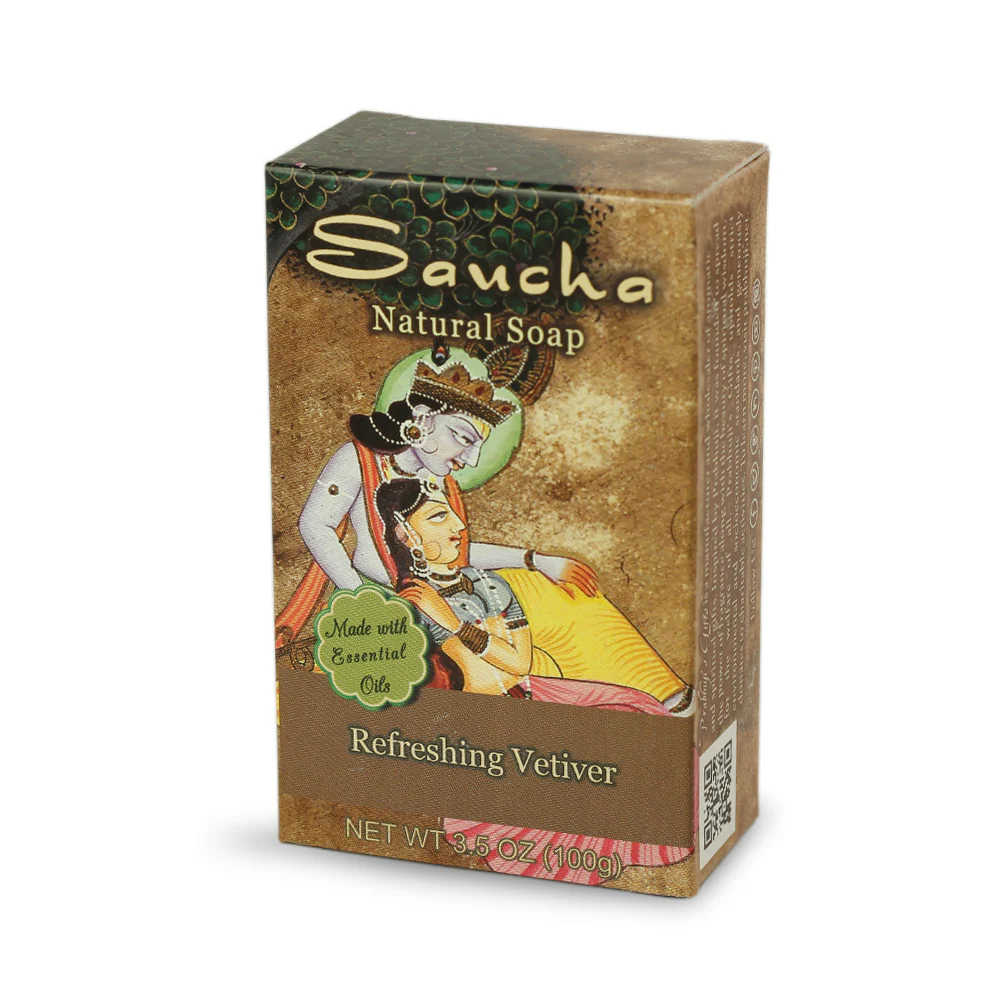 Soap Bar Saucha - Natural Refreshing Vetiver - 3.5 oz (100g) - Image 3