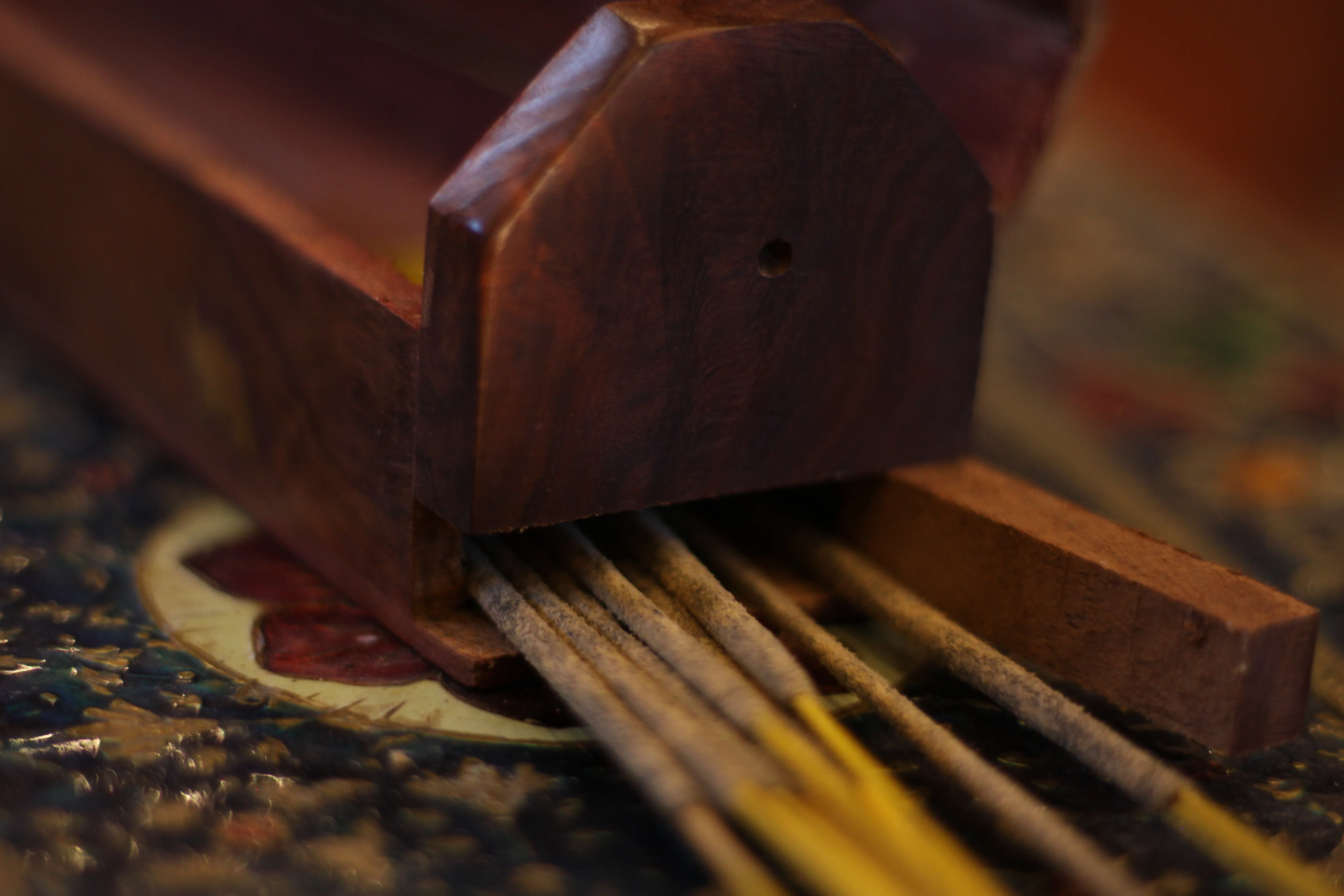 Incense Burner - Wooden Box with Storage - Elephant - Image 4